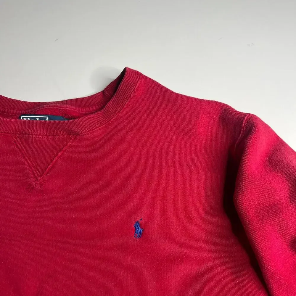 Vintage Polo Ralph Lauren Red Crewneck Sweatshirt Pullover Men’s XXL - Picture 5 of 6